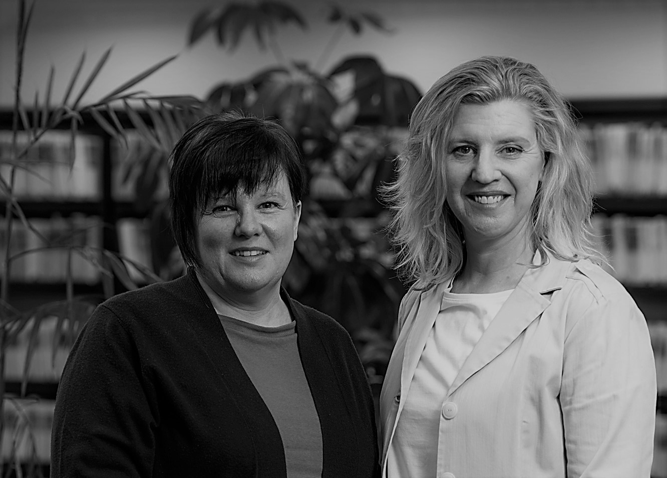 Julie & Katrina Cropped B&W